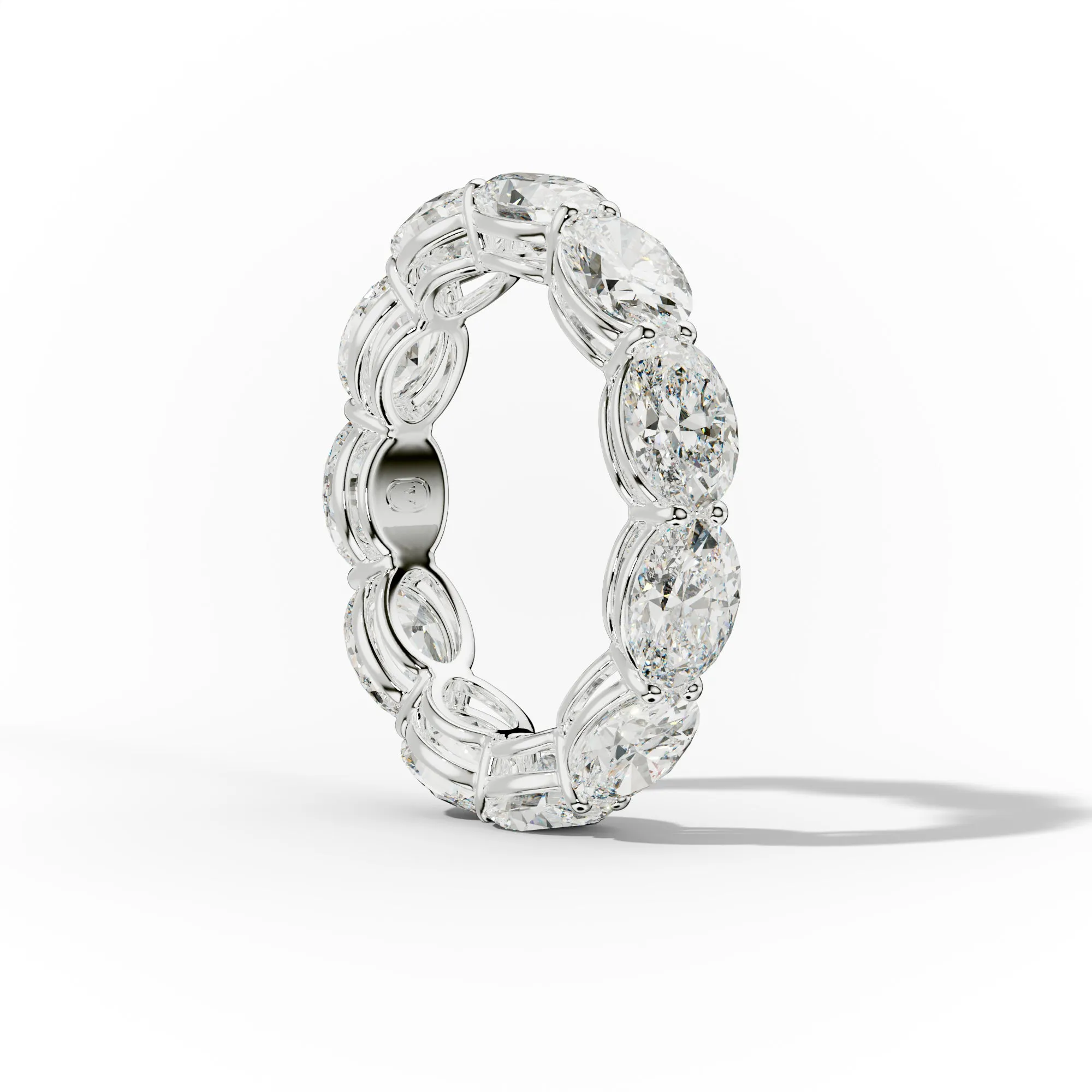 5.0 Carat East West Oval Cut Diamond Eternity Band