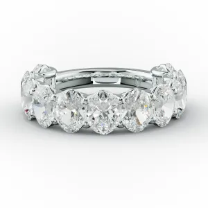5.0 Carat Oval Diamond Anniversary Band U Prong