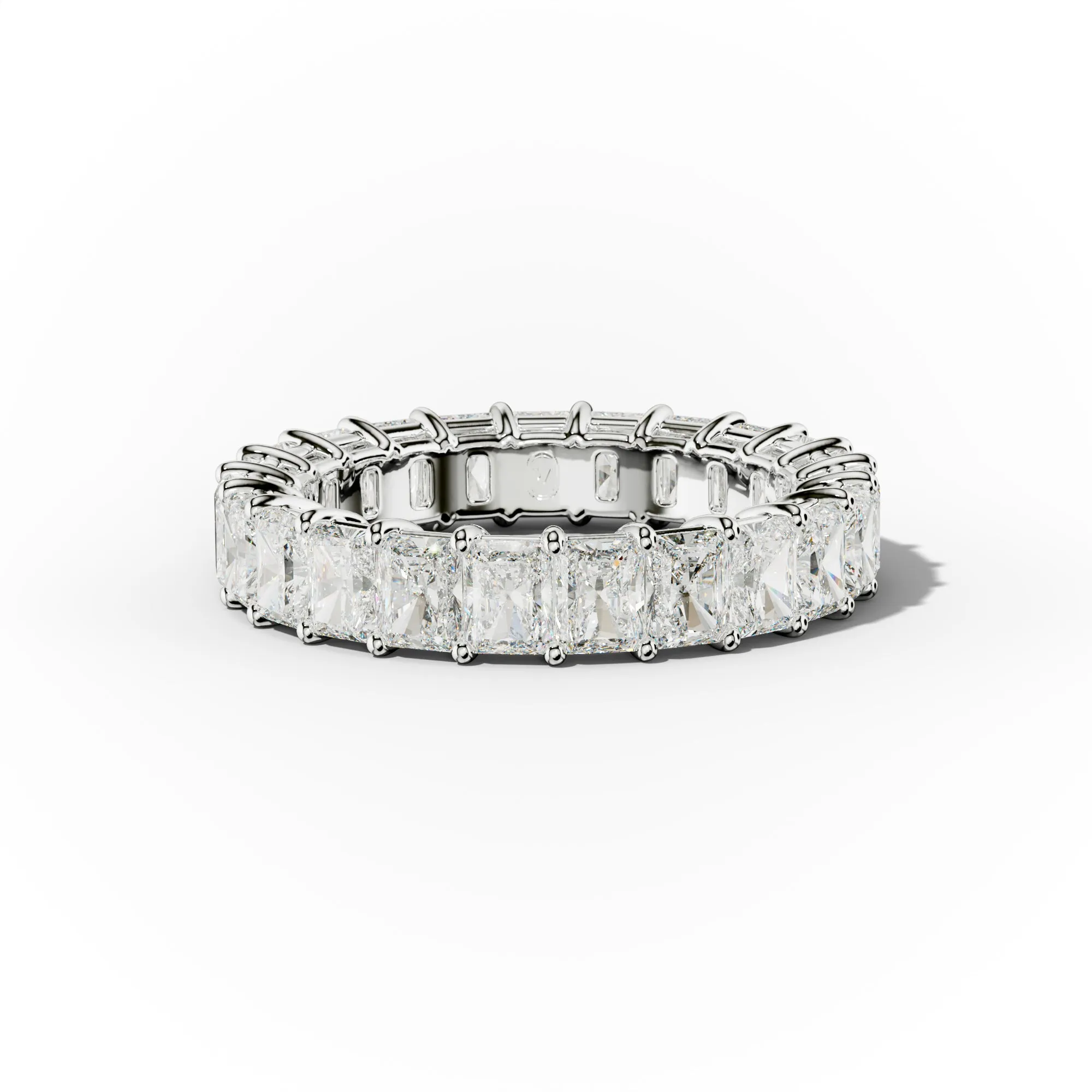 5.0 Carat Radiant Diamond Eternity Band Shared Prong