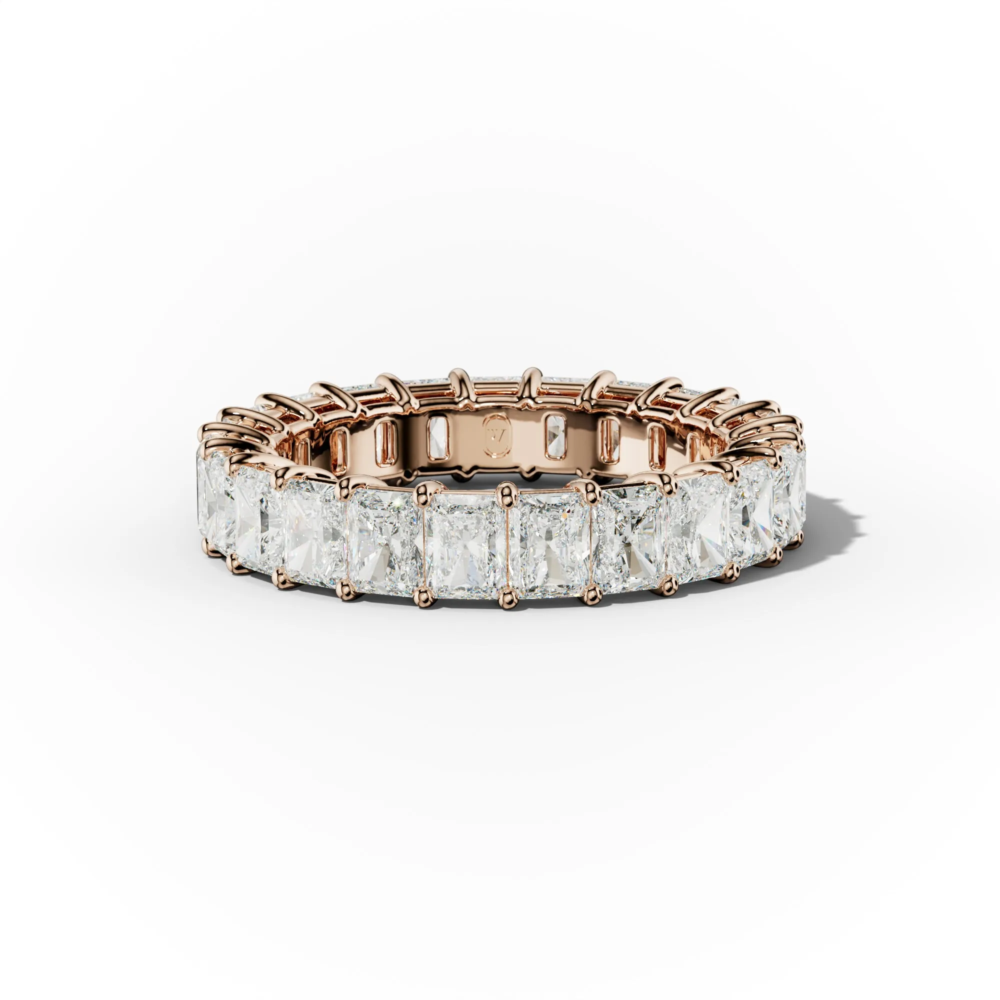 5.0 Carat Radiant Diamond Eternity Band Shared Prong