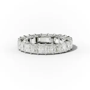 5.0 Carat Radiant Diamond Eternity Band Shared Prong