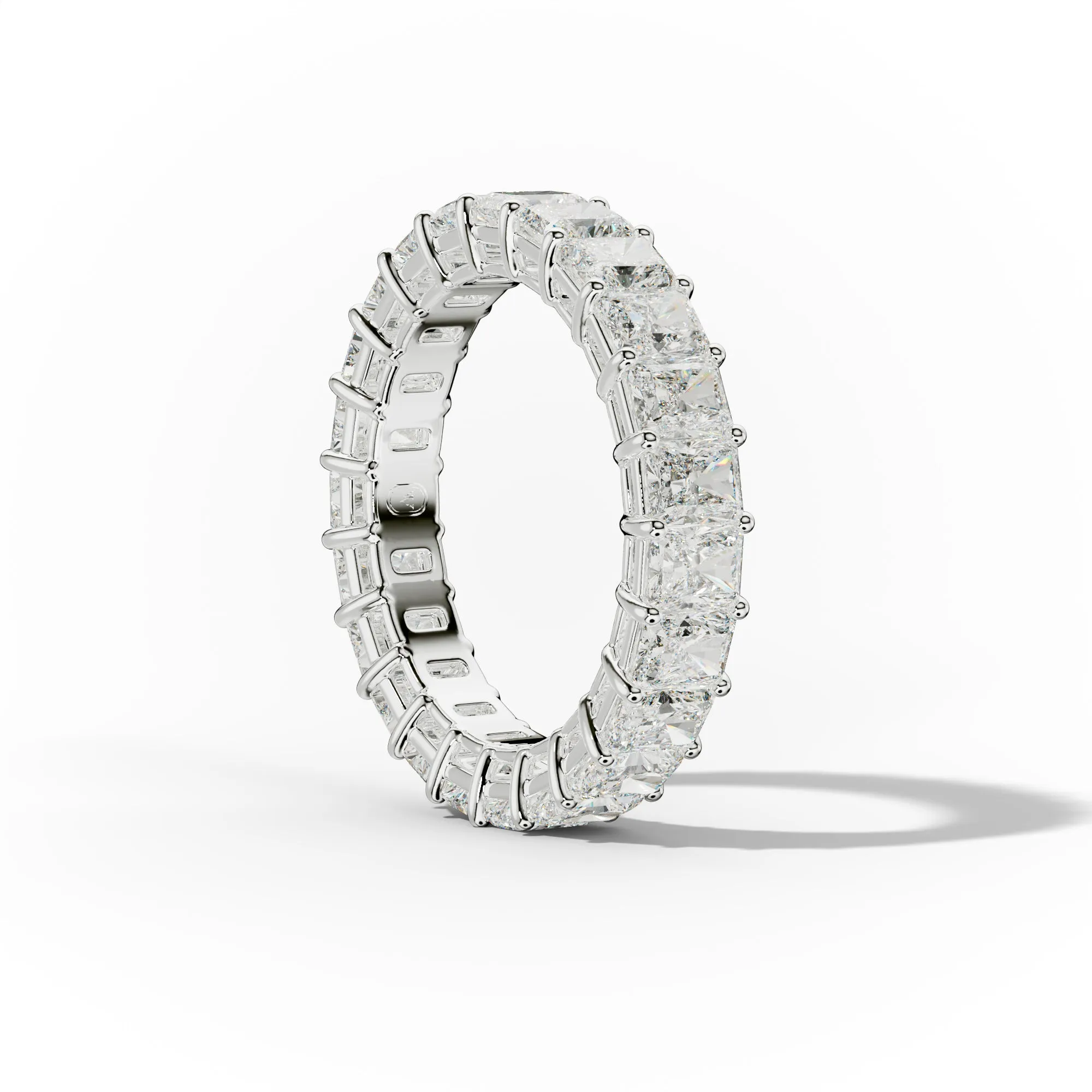 5.0 Carat Radiant Diamond Eternity Band Shared Prong