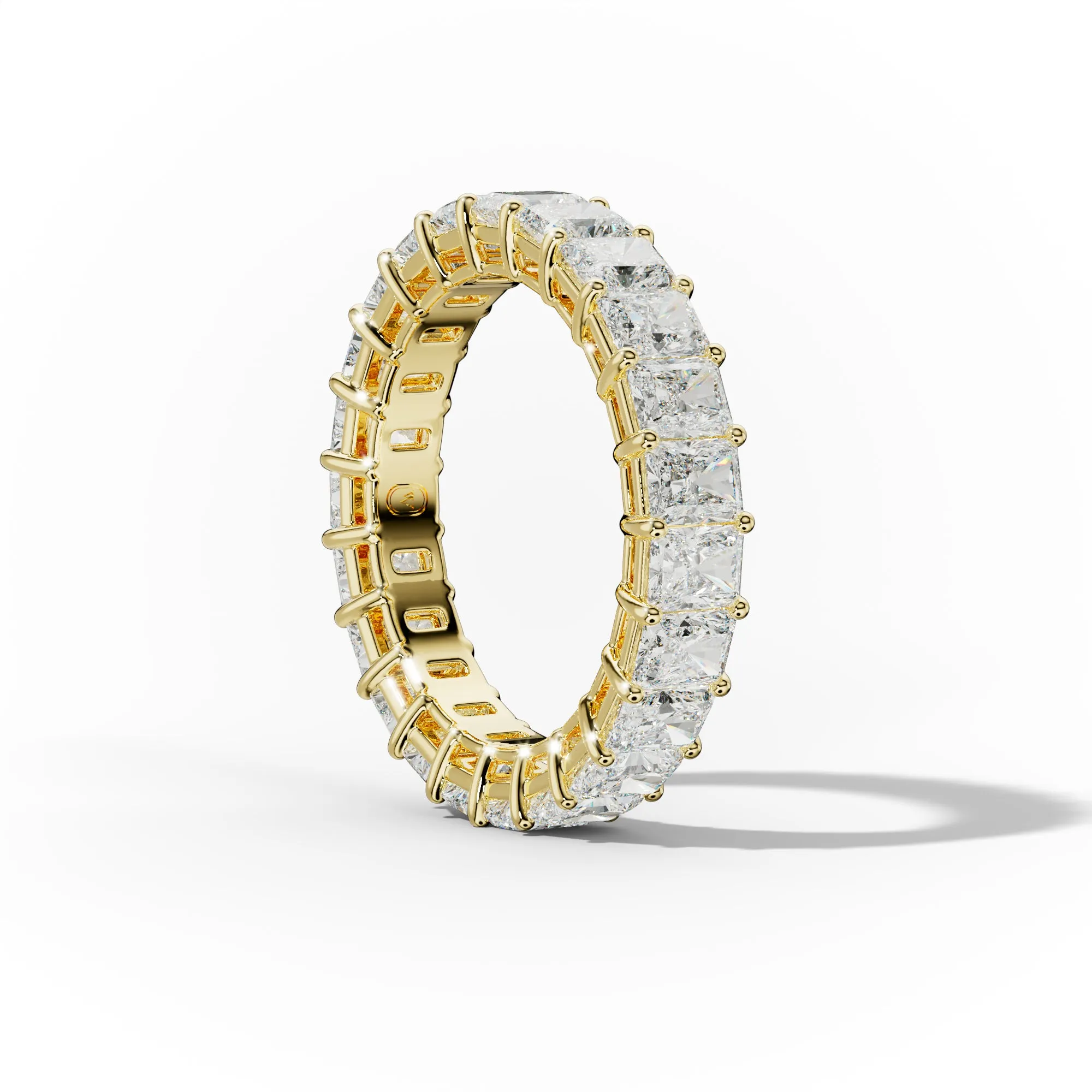5.0 Carat Radiant Diamond Eternity Band Shared Prong