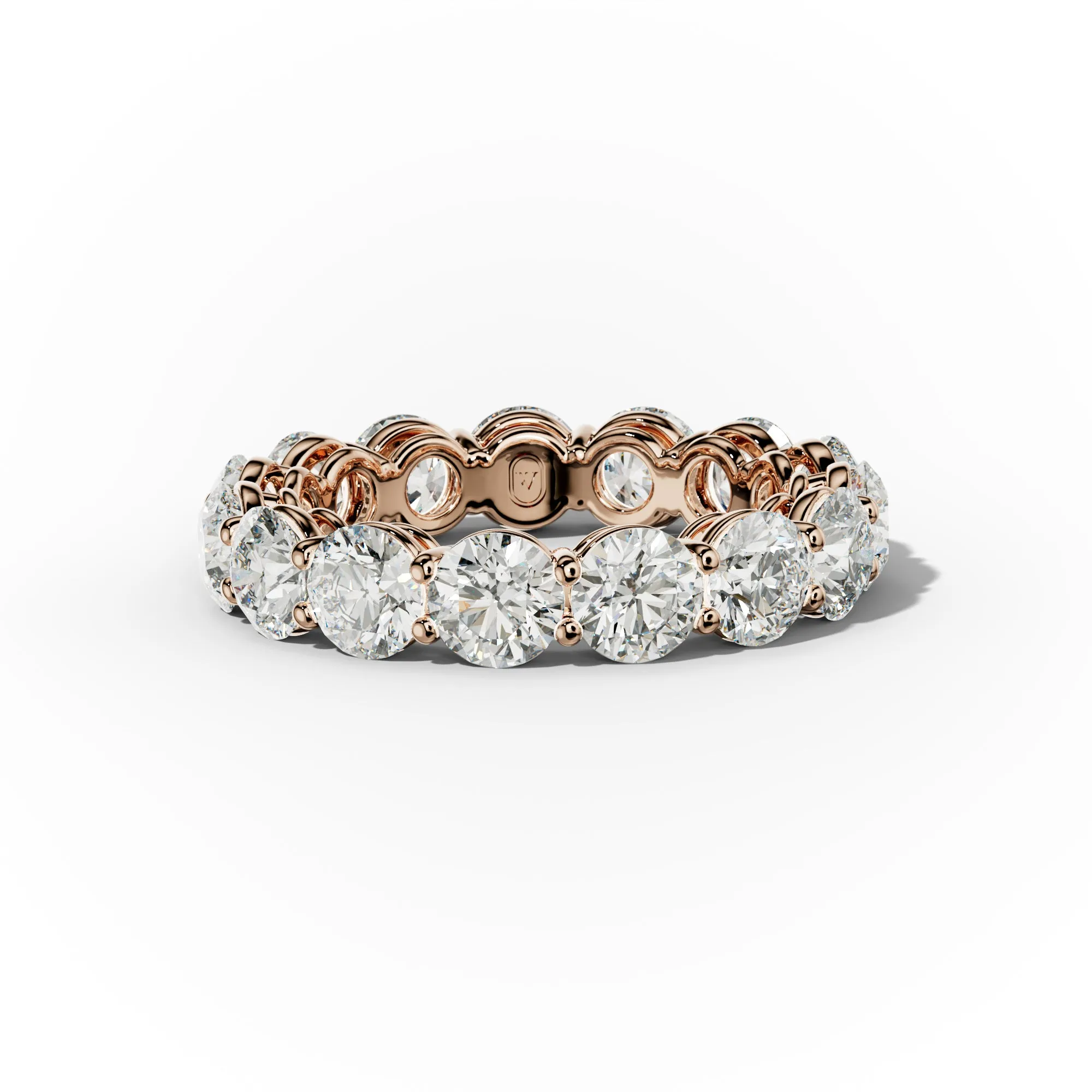 5.0 Carat Round Diamond Eternity Band Shared Prong
