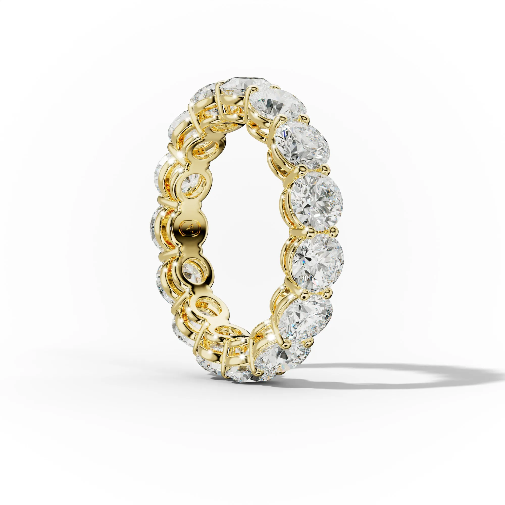 5.0 Carat Round Diamond Eternity Band Shared Prong