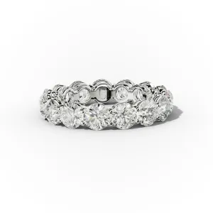 5.0 Carat Round Diamond Eternity Band Shared Prong
