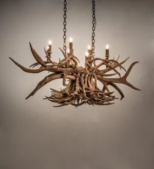 55" Elk & Deer Antler Chandelier patio chat set, outdoor furniture set