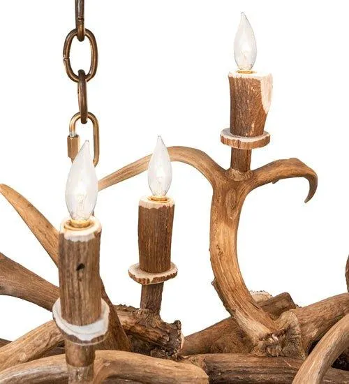 55" Elk & Deer Antler Chandelier