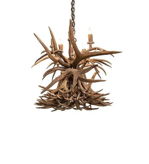 55" Elk & Deer Antler Chandelier