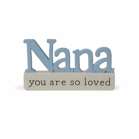 5.25" Nana You Are So Loved Word Block Figurine Decorative Mirror,Home Decor Mirror