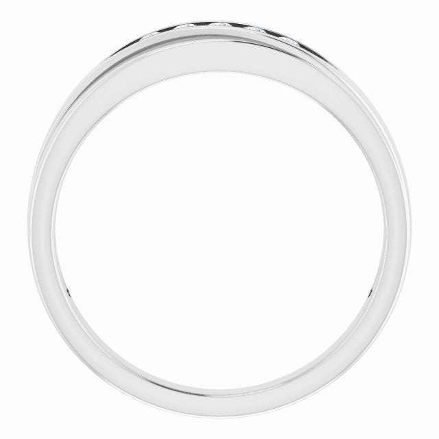 5 Stone Channel Set Diamond Men's Ring