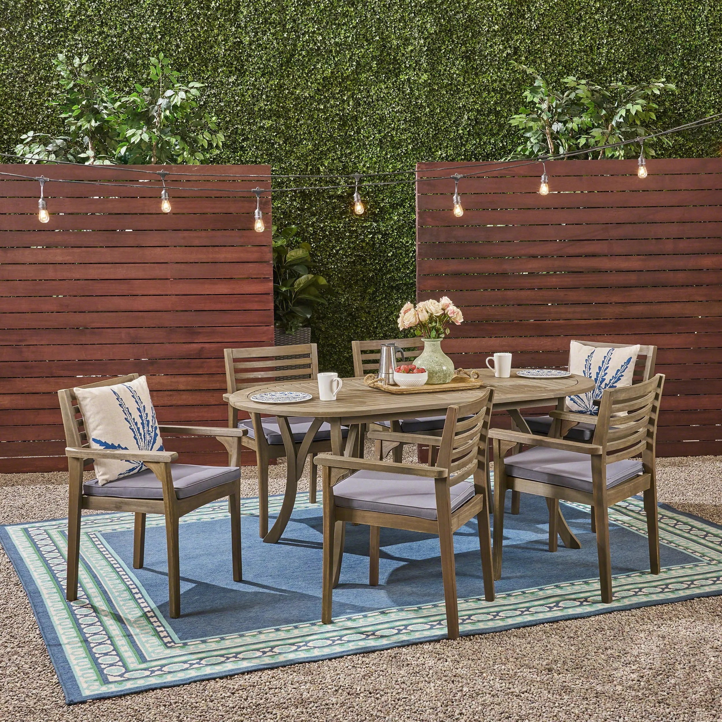 6-Seater Outdoor Dining Set - NH642703 patio chairs, outdoor seating