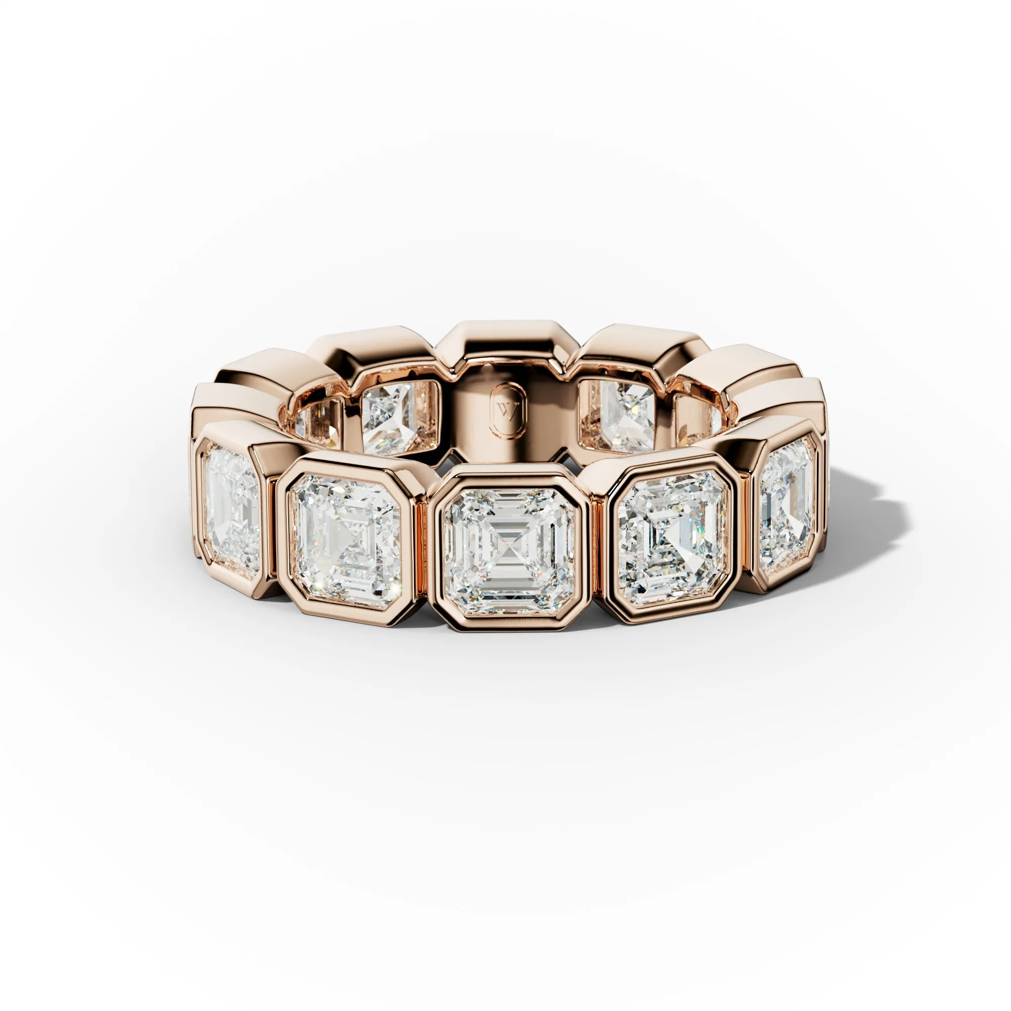 6.0 Carat Bezel Set Asscher Cut Diamond Eternity Band