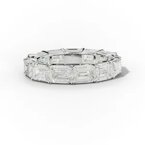 6.0 Carat East West Emerald Cut Diamond Eternity Band