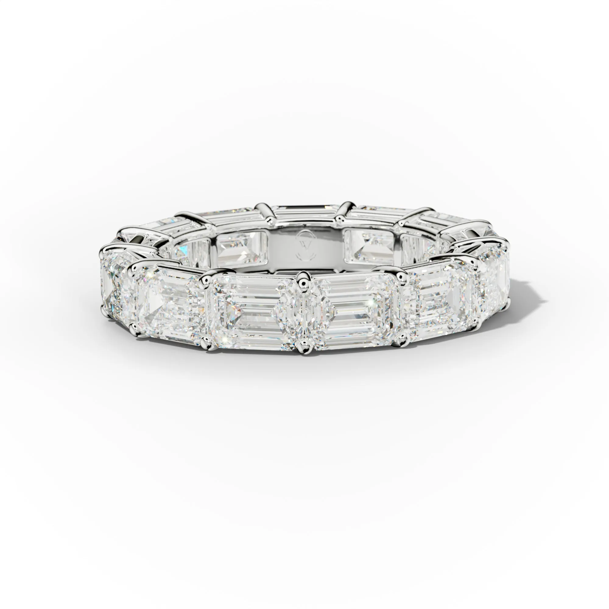 6.0 Carat East West Emerald Cut Diamond Eternity Band