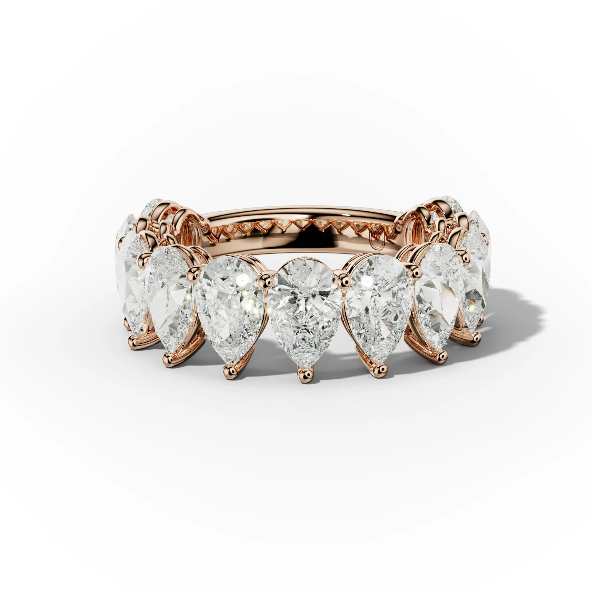 6.0 Carat Pear Shape Diamond Anniversary Band
