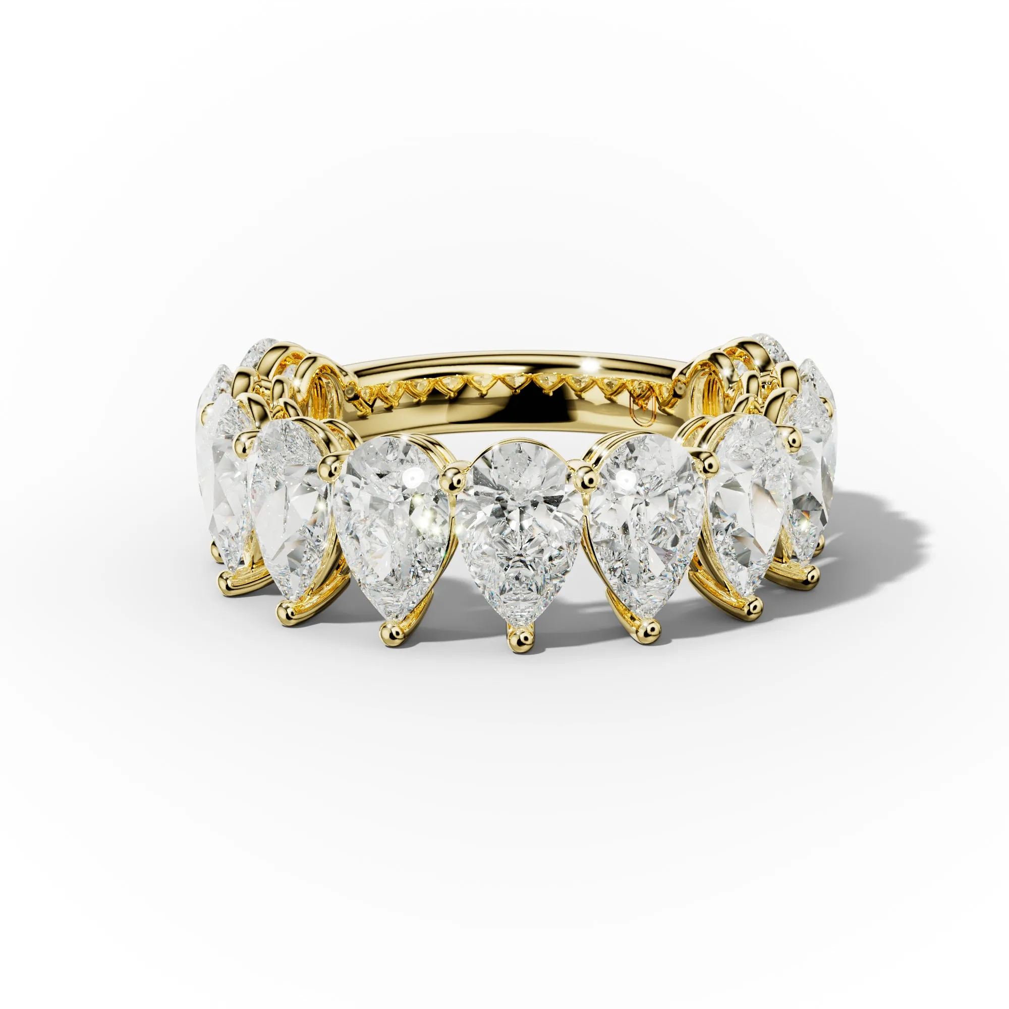 6.0 Carat Pear Shape Diamond Anniversary Band