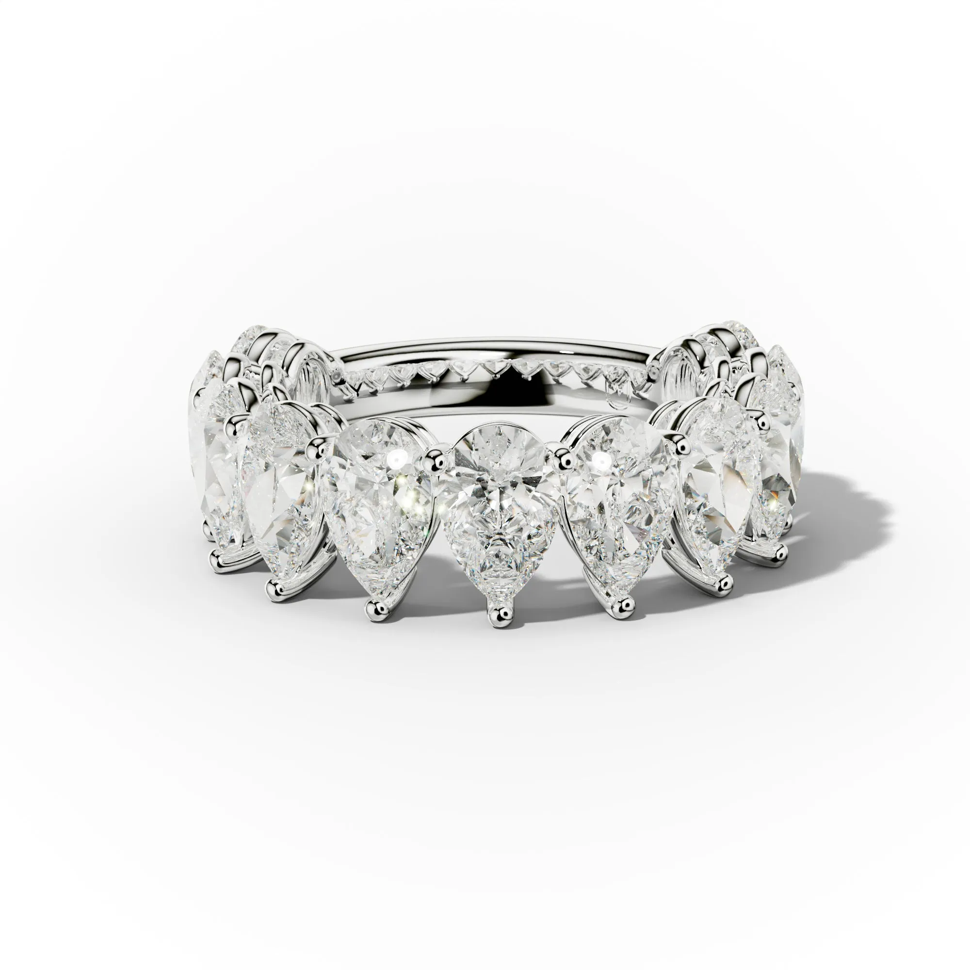 6.0 Carat Pear Shape Diamond Anniversary Band
