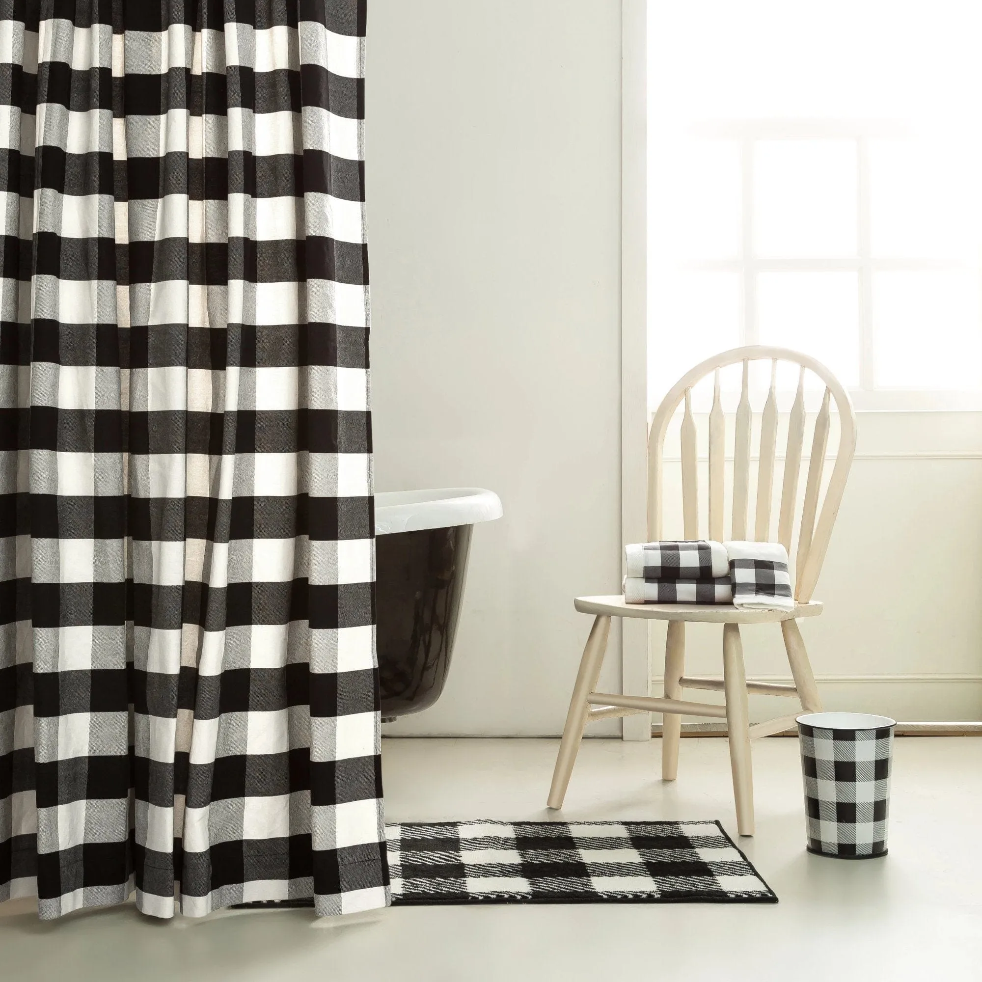6PC Camille Buffalo Check Bathroom Set bathroom furniture, vanity cabinet
