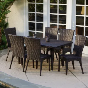 7-pieces Outdoor Wicker Dining Set - NH464232 patio chairs, outdoor seating