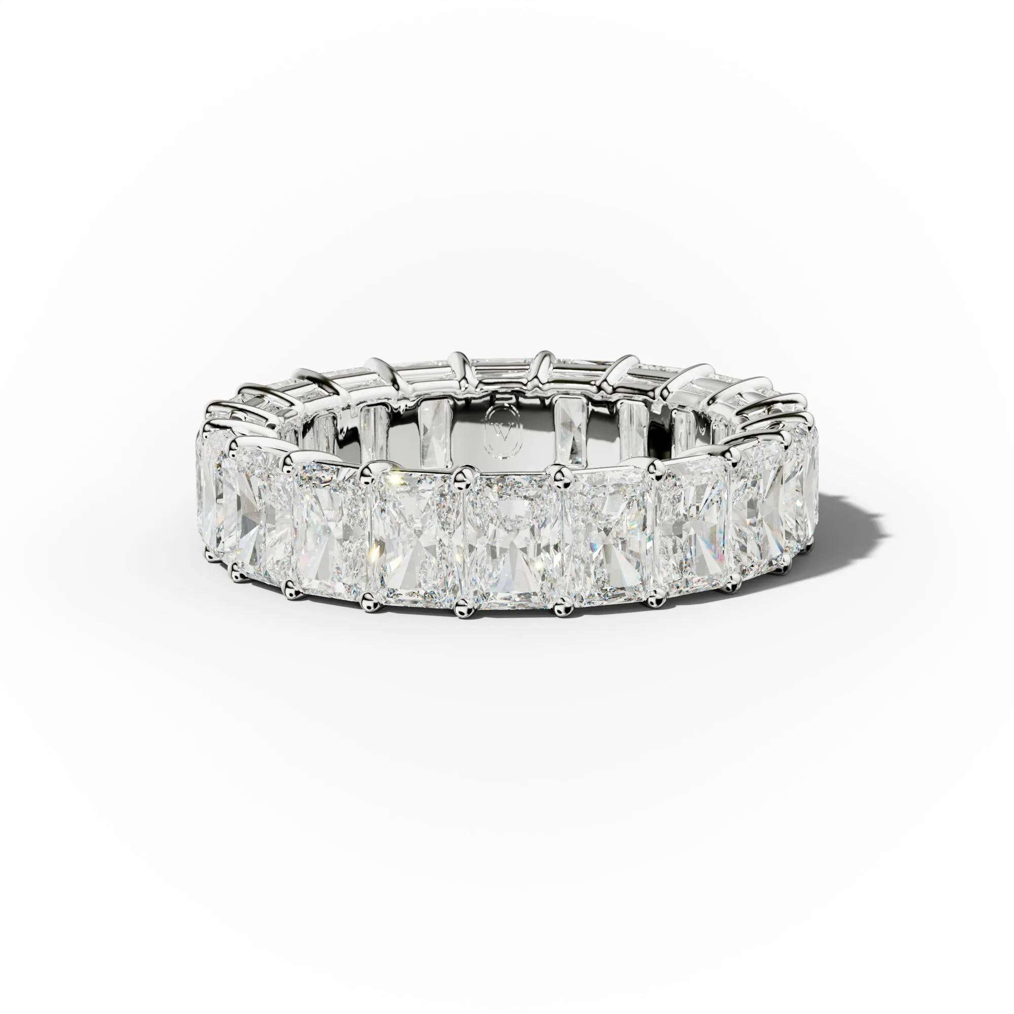 7.0 Carat Radiant Cut Diamond Eternity Band Shared Prong