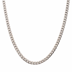 7.4mm Titanium Curb Chain Necklace