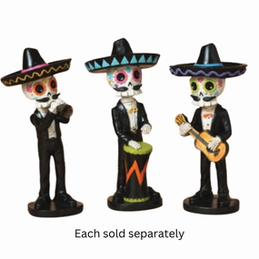 8.46" Day of the Dead Mariachi Band Figurine Decorative Mirror,Home Decor Mirror