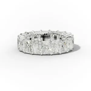 9.0 ct. Radiant Shape Diamond Eternity Band Low Profile Style