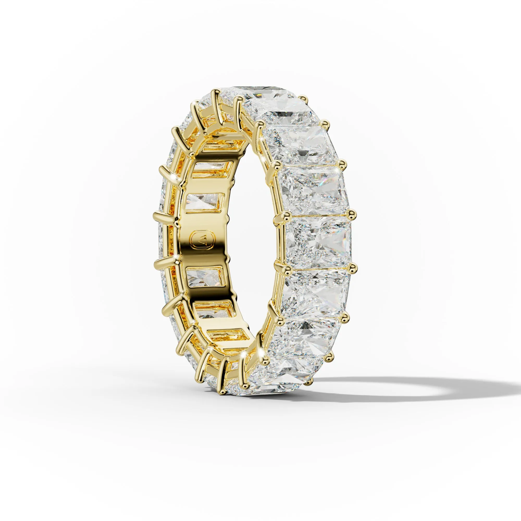 9.0 ct. Radiant Shape Diamond Eternity Band Low Profile Style