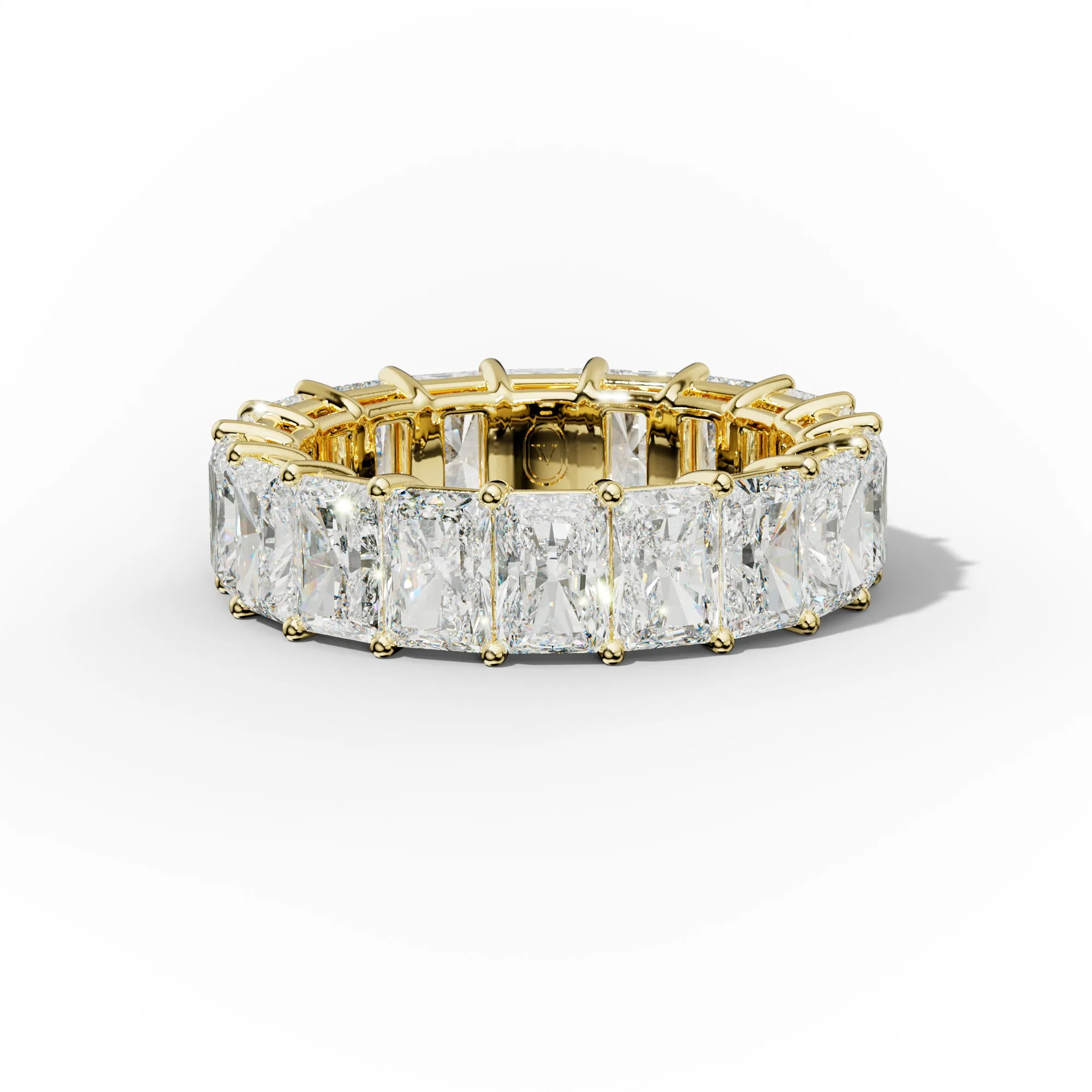 9.0 ct. Radiant Shape Diamond Eternity Band Low Profile Style