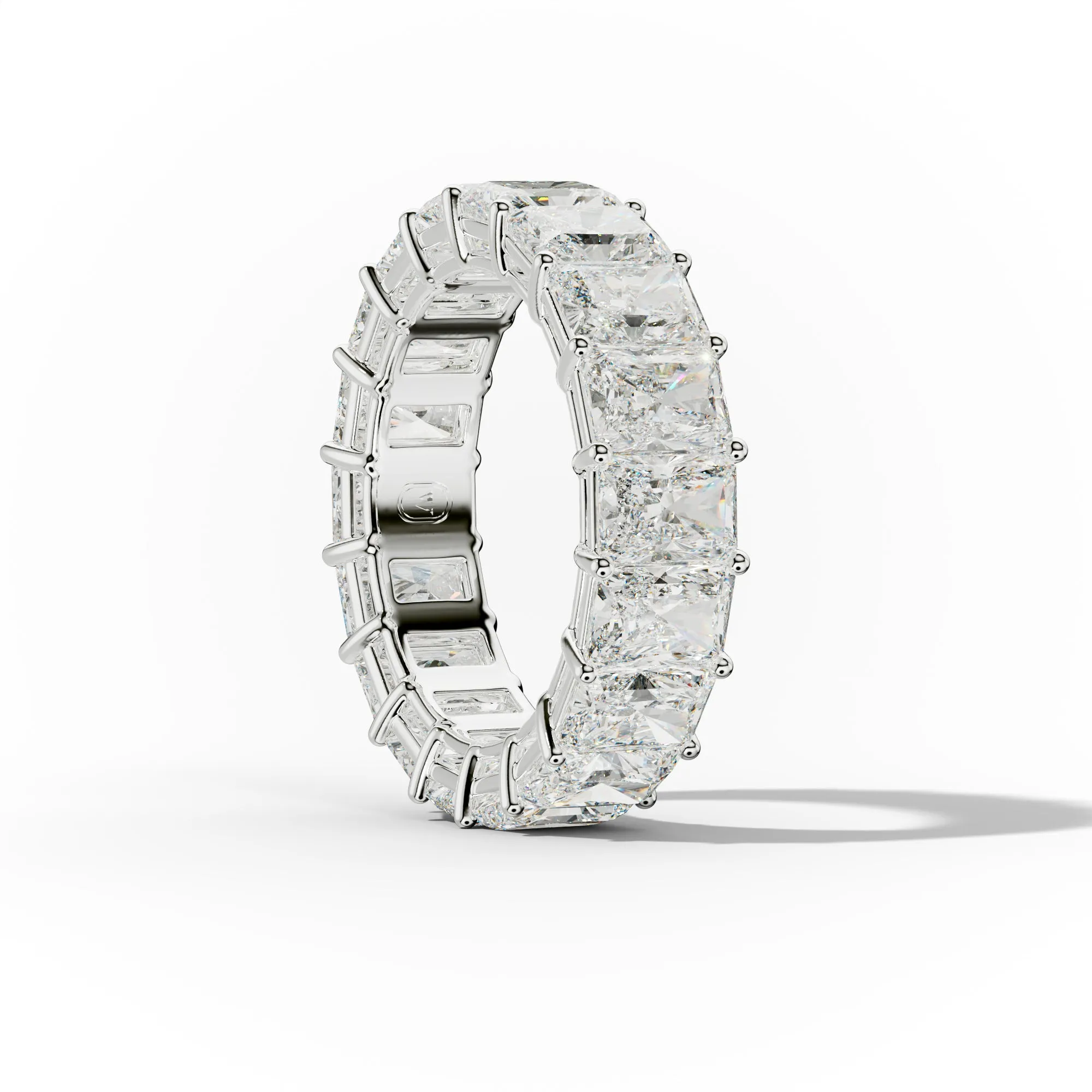 9.0 ct. Radiant Shape Diamond Eternity Band Low Profile Style