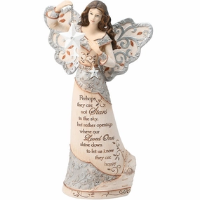 9" Sympathy Memorial Angel Stars in the Sky Figurine Decorative Mirror,Home Decor Mirror