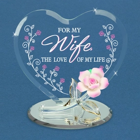 "For My Wife" Pink Rose Decorative Mirror,Home Decor Mirror