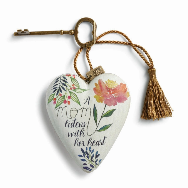 A Mom Listens Art Heart by Demdaco Decorative Mirror,Home Decor Mirror