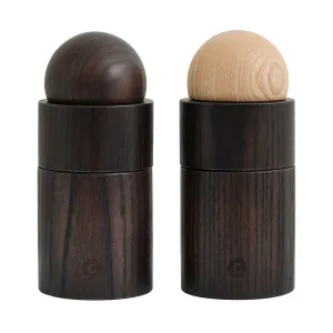 Aarhus Set of 2 Grinders, H12.5cm, Ash napkin rings, dining placemats