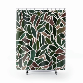 Abstract boho shower curtain | Forest Sage Green Lighting,Home Lighting