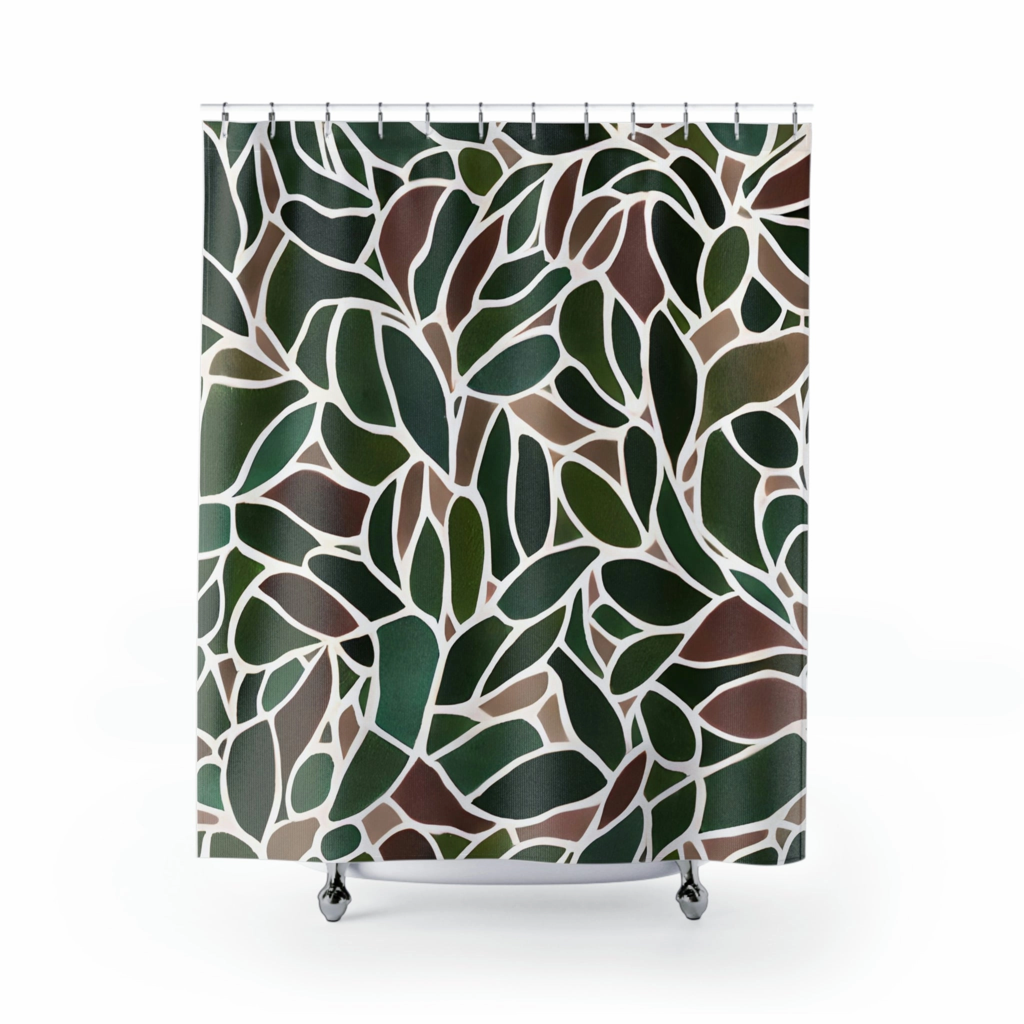 Abstract boho shower curtain | Forest Sage Green Lighting,Home Lighting