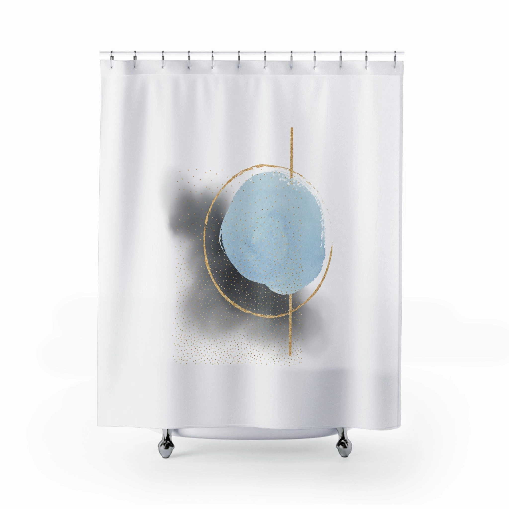 Abstract Shower Curtain | Blue Ombre Lighting,Home Lighting