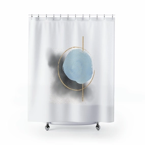 Abstract Shower Curtain | Blue Ombre Lighting,Home Lighting