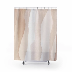 Abstract Shower Curtain | Blush Beige Lighting,Home Lighting