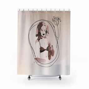 Abstract Shower Curtain | Female Cosmic Lighting,Home Lighting