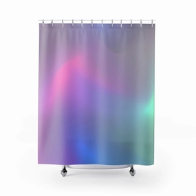 Abstract Shower Curtain | Lavender Pink Ombre Holographic Bathroom Decor Lighting,Home Lighting