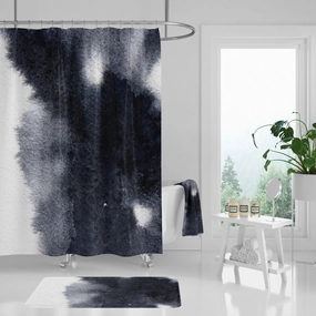 Abstract Shower Curtain | Navy White Lighting,Home Lighting