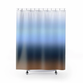 Abstract Shower Curtain | Watercolor Beige Blue Lighting,Home Lighting