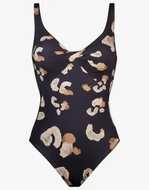 Abstraction Twist Front Swimsuit