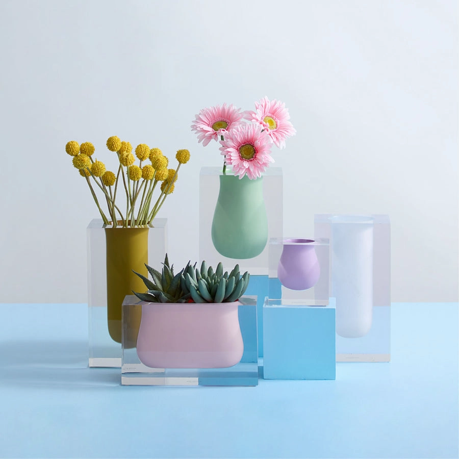 Acrylic Cube Vase | Jonathan Adler Bel Air Gorge