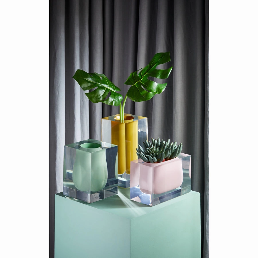 Acrylic Cube Vase | Jonathan Adler Bel Air Gorge