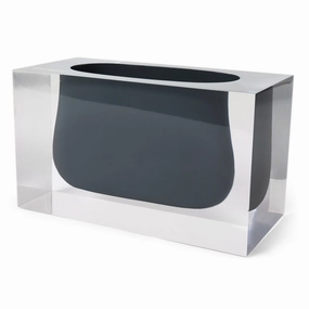 Acrylic Cube Vase | Jonathan Adler Bel Air Gorge Vase,Glass Vase