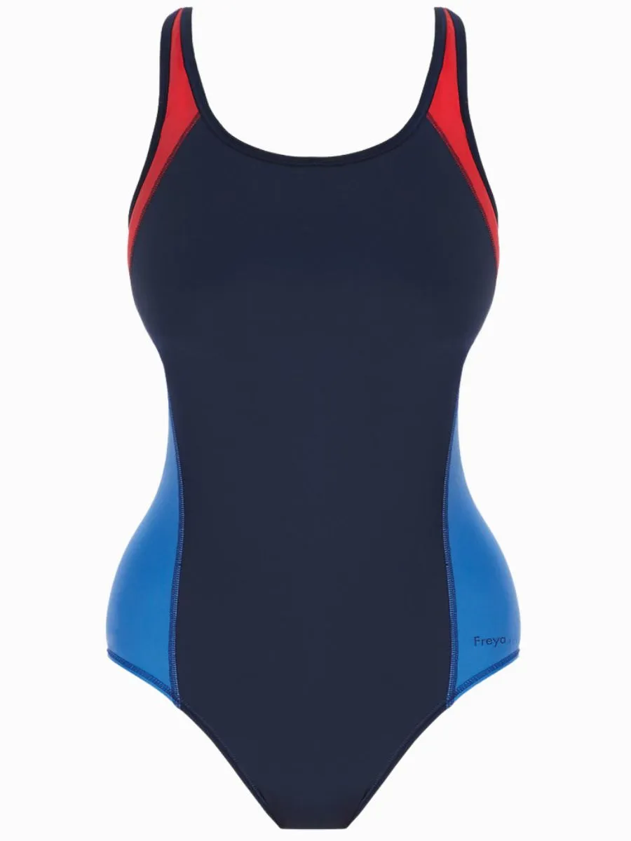 Active Freestyle Moulded Swimsuit - Astral Navy