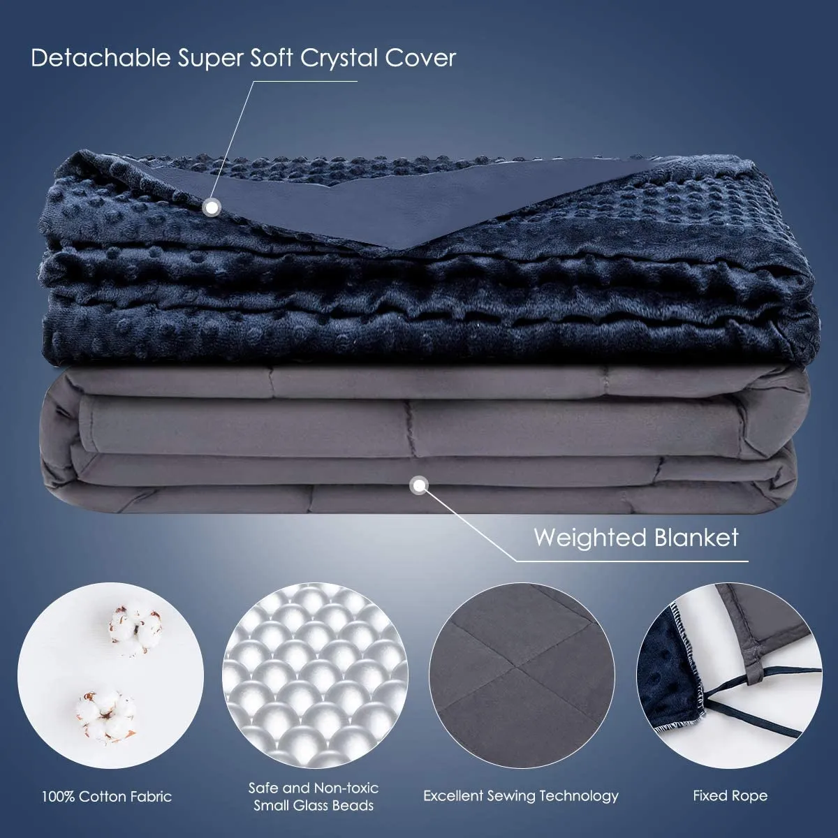 Adult Weighted Blanket & Removable Duvet Cover